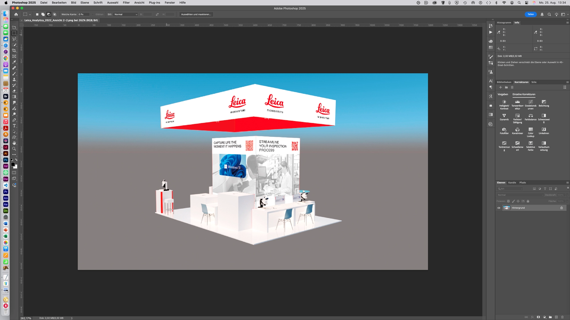 17 - InDesign/Photoshop: Messestand-Grafik
